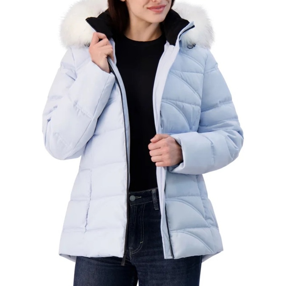 Nautica Women's Puffer Jacket, Light Blue, Small & Medium Available - NWT
